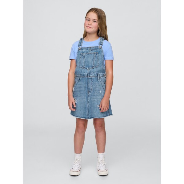 Modrá dievčenská rifľová sukňa s trakmi GAP 50533101