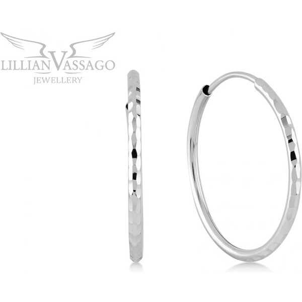 Lillian Vassago Kruhové náušnice z bieleho zlata 2,8 cm LLV06-GER338 64206707