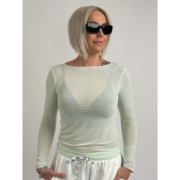 Voga Móda Mintové tričko s kašmírom CASH 64210614