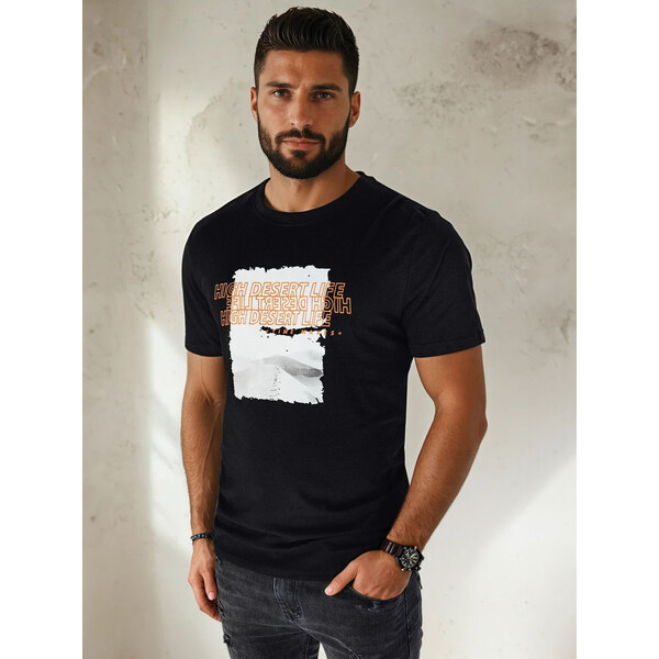 BASIC Čierne tričko s potlačou RX5489 52671084