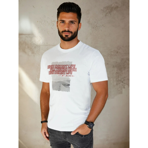 BASIC Biele tričko s potlačou RX5487 52671086