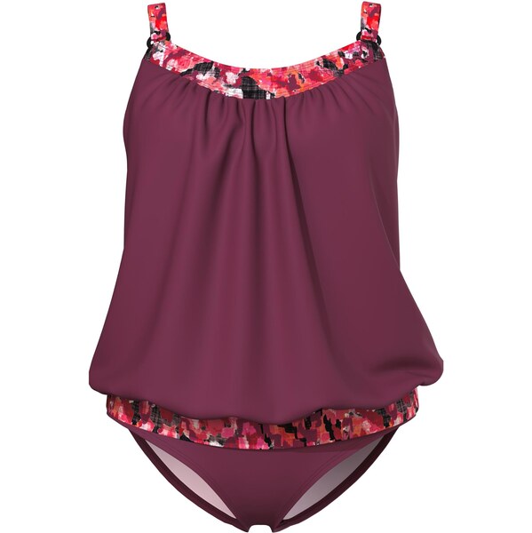 Ulla Popken Tankiny červená / tmavočervená / čierna / biela 64293852