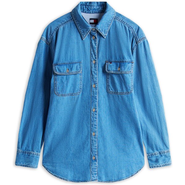 Tommy Jeans Blúzka modrá denim 64217127