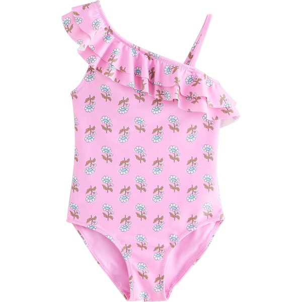 Next Jednodielne plavky svetlomodrá / hnedá / ružová 64215494