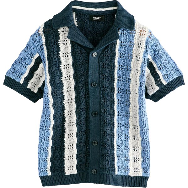 Next Kardigán modrá / jedľová / biela 64253773