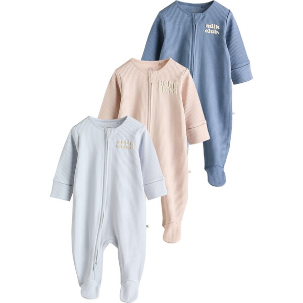 Next Pyžamo telová / zafírová / svetlomodrá / biela 64216537