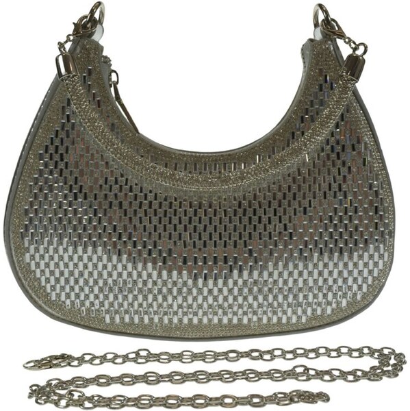 JOHN-C Strieborná spoločenská kabelka LINDITA 64218761