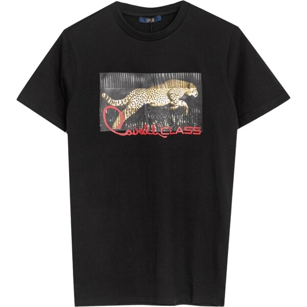 CAVALLI CLASS Leopard II. Black tričko 64224608