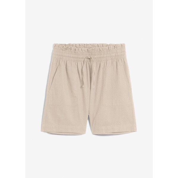 bonprix Plátené šortky, farba béžová 64226256