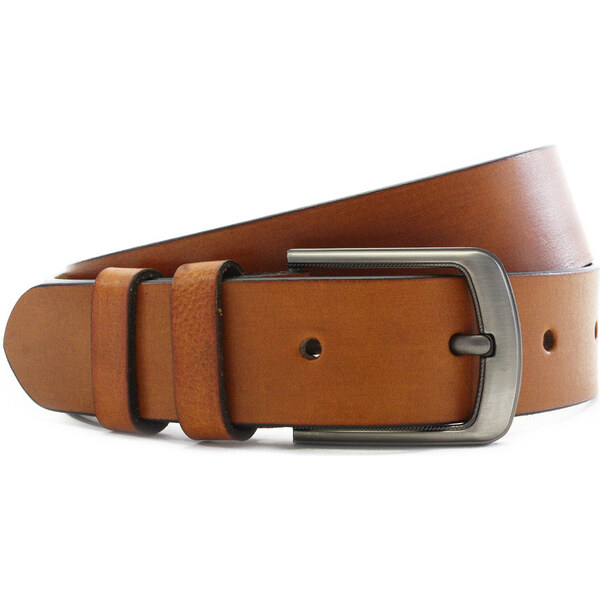 Arwel Hnedý kožený hladký pánsky opasok do 145cm. 66216572