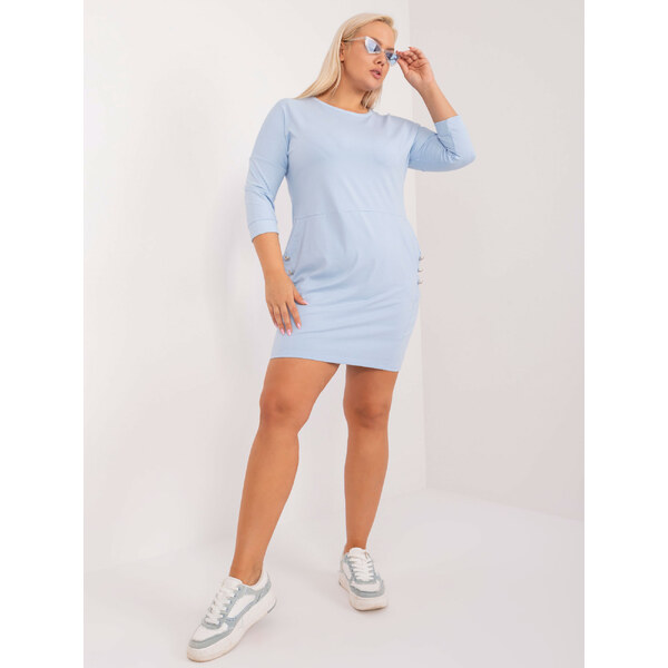 RELEVANCE Svetlomodré mikinové šaty s vreckami -RV-SK-9390.32-light 57955571