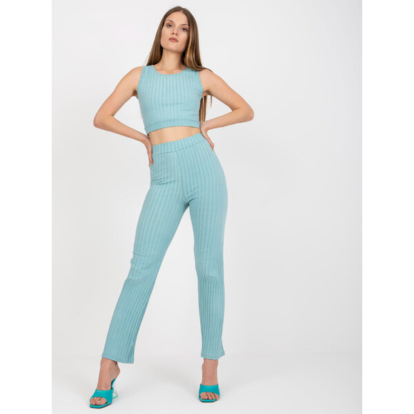 ITALY MODA Mintový komplet nohavíc a topu DHJ-KMPL-9587.82-mint 57950437
