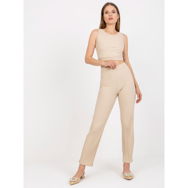 ITALY MODA Béžový komplet nohavíc a topu DHJ-KMPL-9587.82-beige 57950462