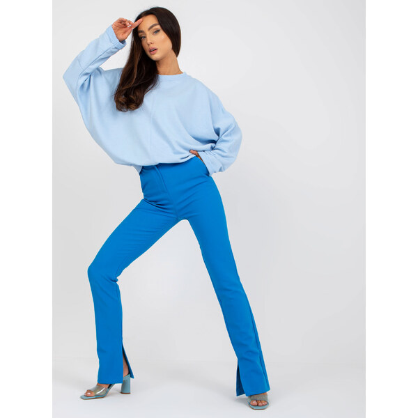 RUE PARIS Svetlomodrá dámska mikina bez kapucne RV-BL-8080.56-light 57950636