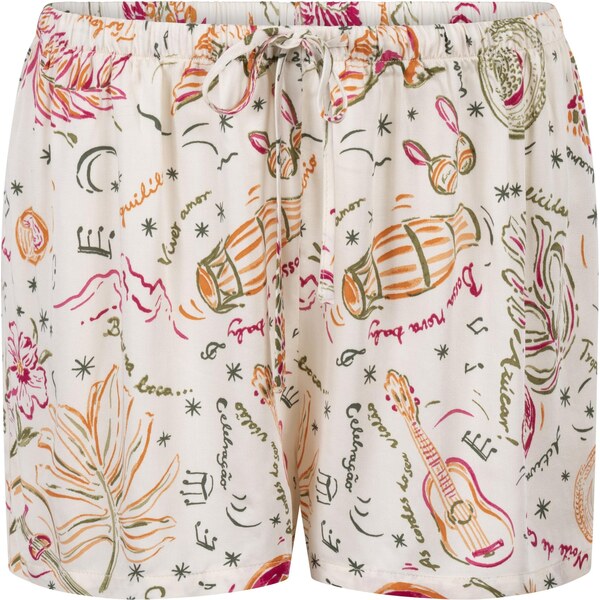 Hunkemöller Pyžamové nohavice tmavozelená / tmavooranžová / 64231380