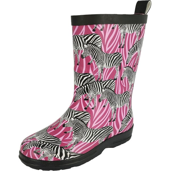 BECK Gumáky Zebra ružová / tmavoružová / čierna / biela 64231499