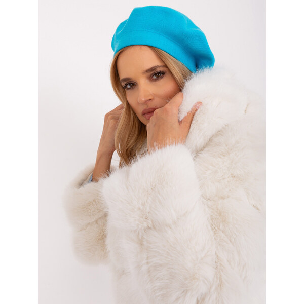 ITALY MODA Tyrkysový štýlový baret AT-SK-231305.85P-turquoise 57953259