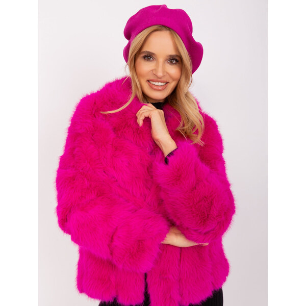 ITALY MODA Tmavoružový štýlový baret -AT-SK-231305.82P-fuchsia 66148924