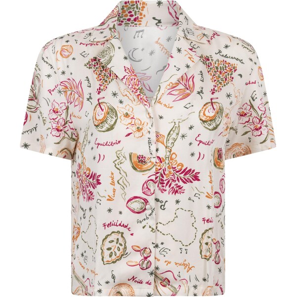 Hunkemöller Pyžamo Samba olivová / oranžová / krvavo červená / biela 65877943