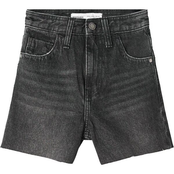 Bershka Džínsy čierny denim / strieborná 65881696