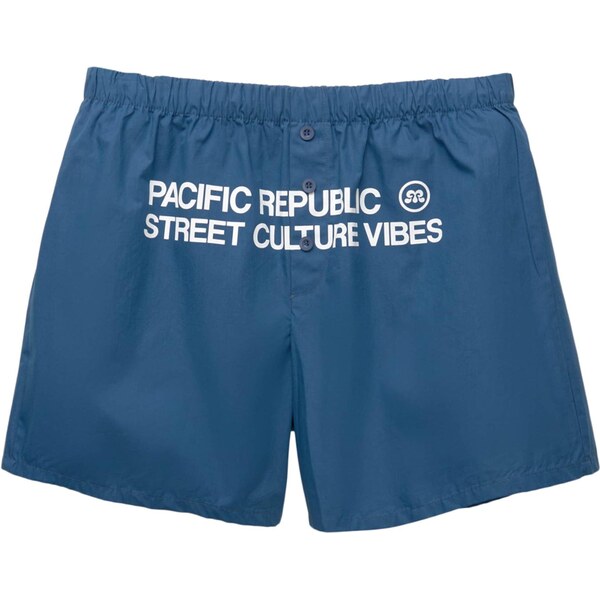 Pull&Bear Nohavice PACIFIC námornícka modrá / biela 65882329