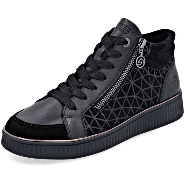 RIEKER Dámska členková obuv REMONTE D2E70-00 čierna W5 64233323