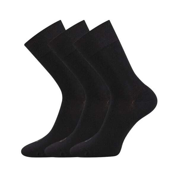 ELI klasické jednofarebné ponožky Lonka čierná 39-42 3 páry 64239872