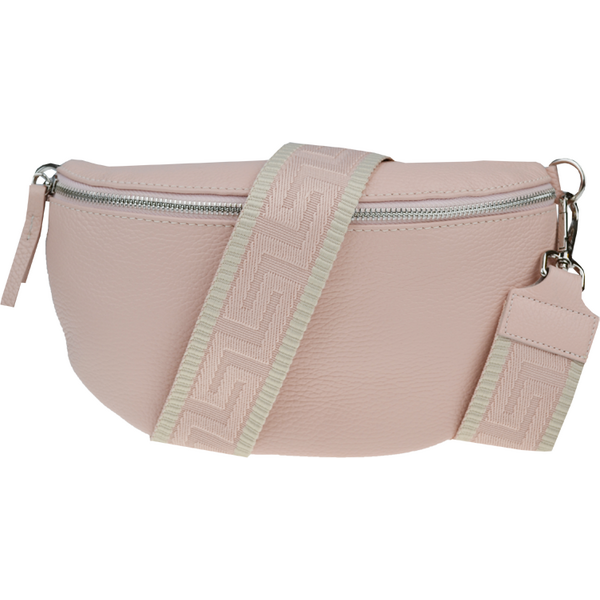 Ružová kožená talianska crossbody kabelka Reni Grande Rosa Chiara s 64242155