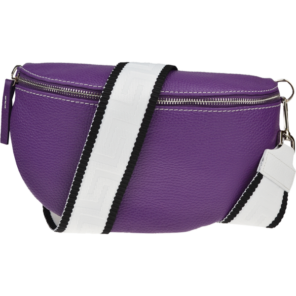 Fialová kožená talianska crossbody kabelka Reni Grande Viola s 64242160