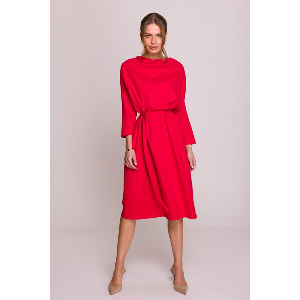 Stylove Oversize šaty z modalu | červená S403 64248284