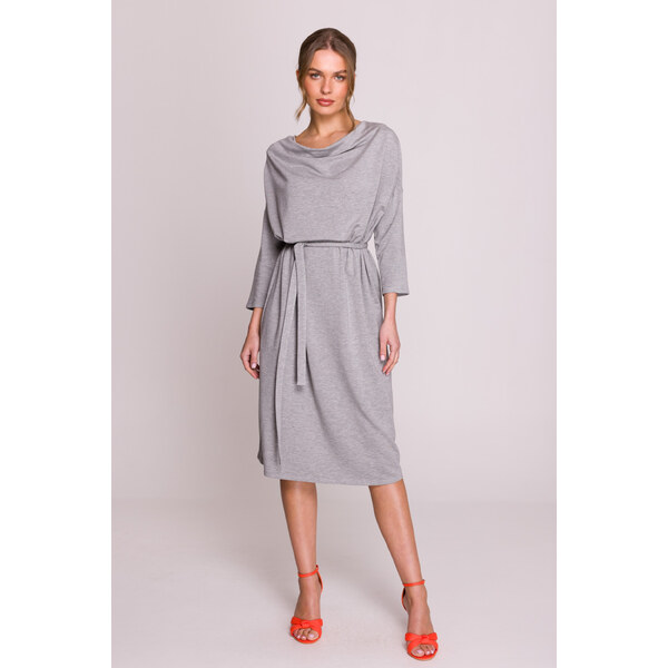 Stylove Oversize šaty z modalu | šedá S403 64248286