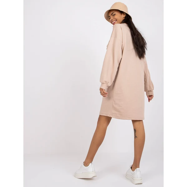 FPrice Dámske šaty Dress-EM-SK-717.33X-béžová 49738145