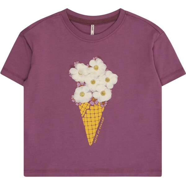 Only Mini Tričko KMGCREAM zlatá žltá / farba lesného ovocia 64255770