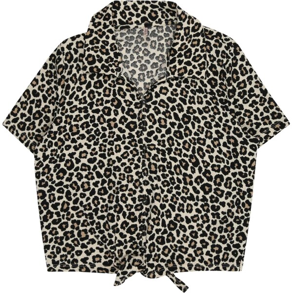 ONLY GIRLS Blúzka KOGEMMI béžová / čierna / biela ako vlna 66056984