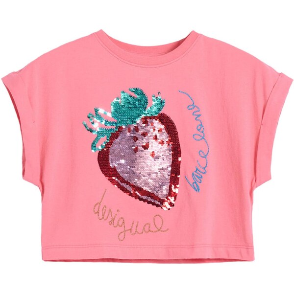 Desigual Tričko Strawberry modrá / žltá / malinová / červená 64390128