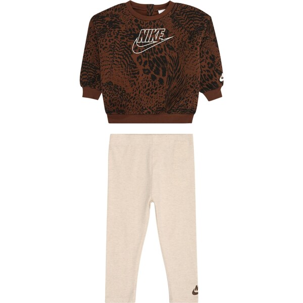 Nike Sportswear Set SWOOSH béžová melírovaná / hnedá / čierna / biela 64255935