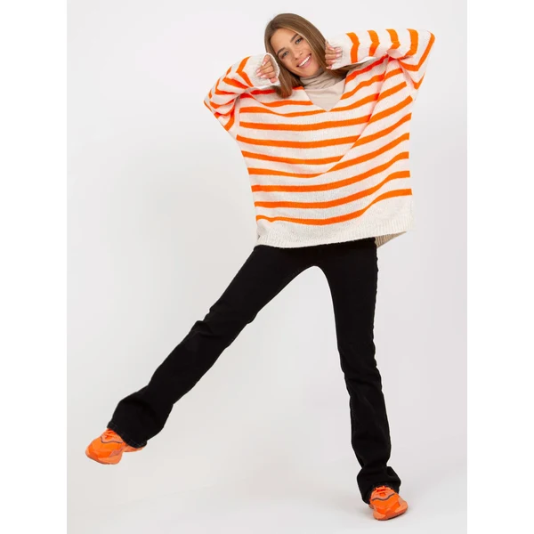 FPrice Dámsky sveter TW SW BI M59 oranžový 49746167