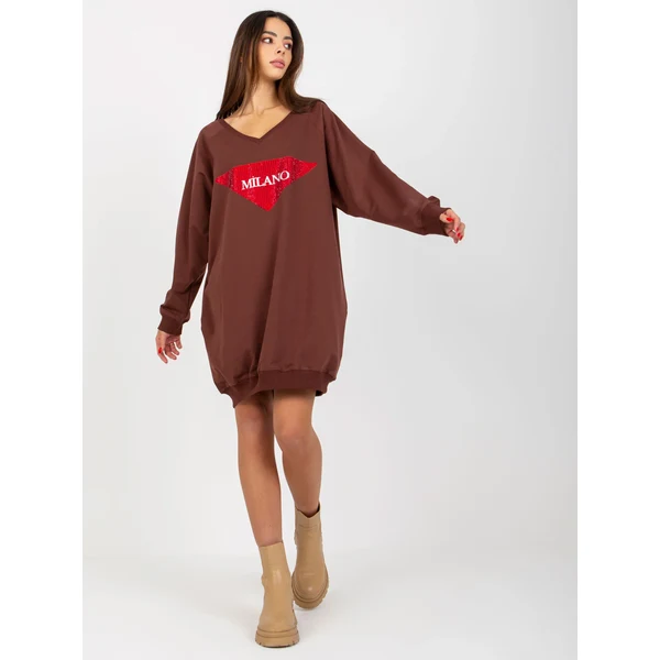 FPrice Mikina VI BL 3113.73P tmavo hnedá 49747349