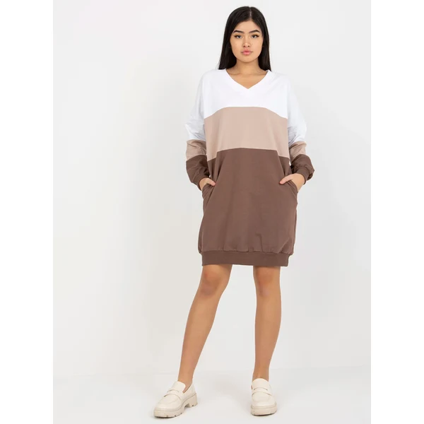 FPrice RV SK 8382 šaty.31 bielo-hnedá 49748324