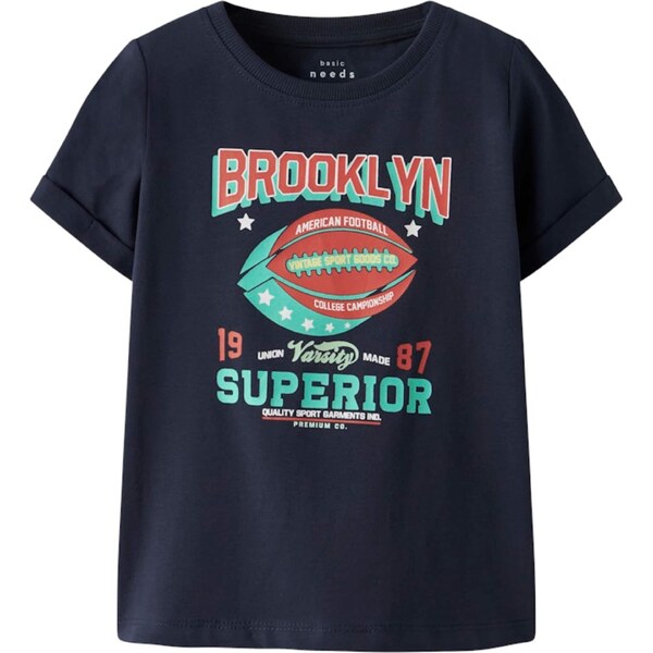 NAME IT Tričko NMMVUX námornícka modrá / vodová / jasne červená 63067387