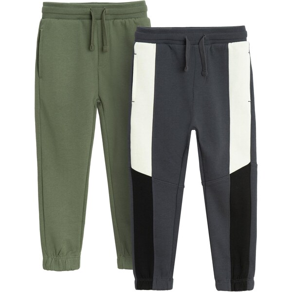 Cool Club Nohavice tmavosivá / tmavozelená / čierna / biela 64254196