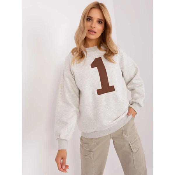 FPrice Mikina EM BL 617 9.11X svetlo šedá 49770283