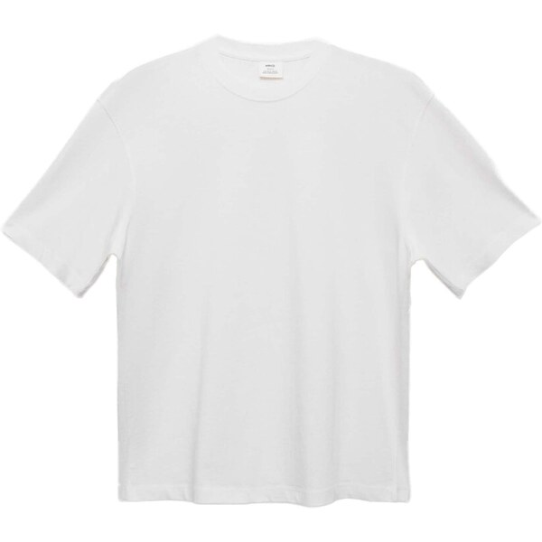 MANGO MAN Tričko ANOUK šedobiela 64927308