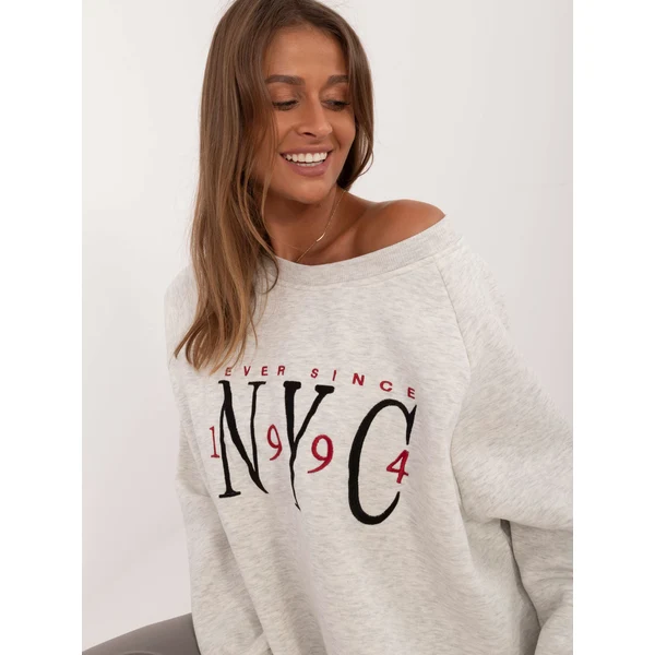 FPrice Mikina EM BL 857.88 svetlo šedá 60368236