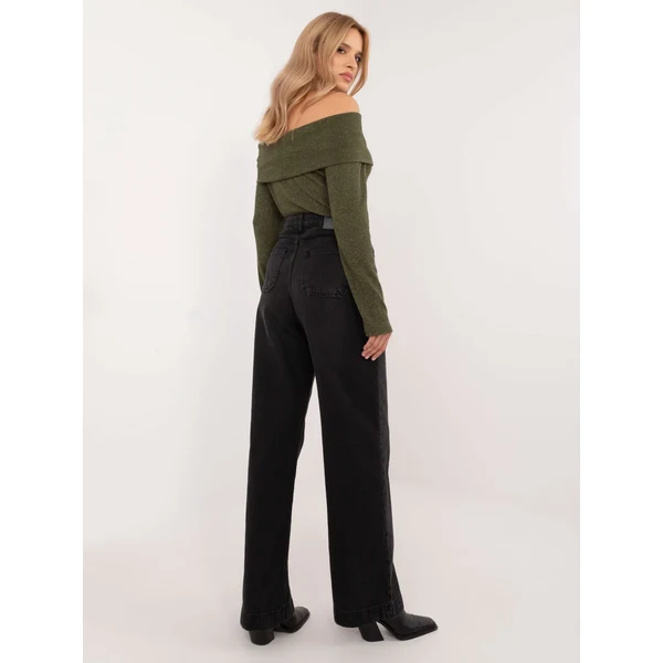 FPrice Džínsové nohavice D80016BD62456B150 black 60562571