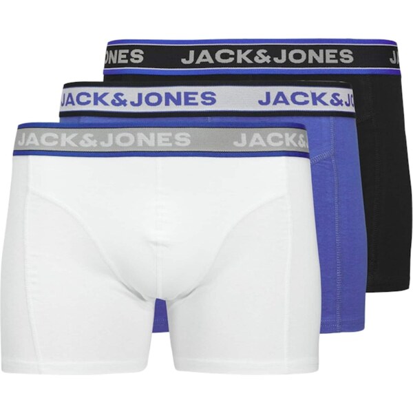 JACK & JONES Boxerky JACHudson modrá / sivá / čierna / biela 64265388