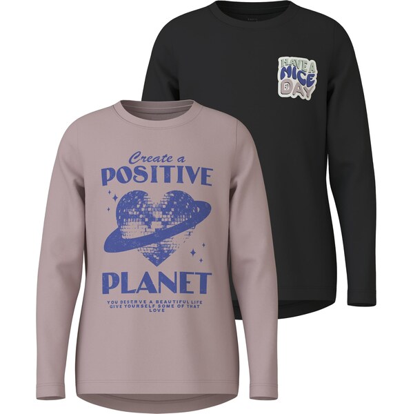 NAME IT Tričko NKFVIX námornícka modrá / svetlofialová / čierna / 64265491