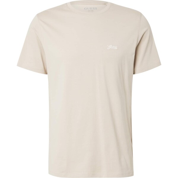 GUESS Tričko sivobéžová / biela 64266811