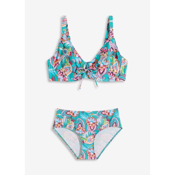 bonprix Minimizer bikiny s kosticami (2 dielne), farba modrá 67123608