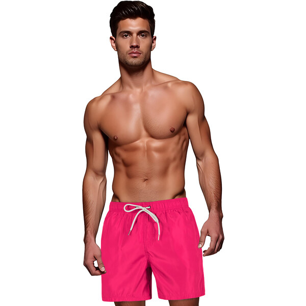 DStreet Pánske kúpacie šortky fuksia 64701931